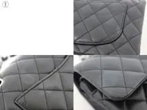 CHANEL シャネル マトラッセＷフラップ23 ショルダーバッグ ブラック SV シルバー金具 ラムスキン 2120000302459【200】