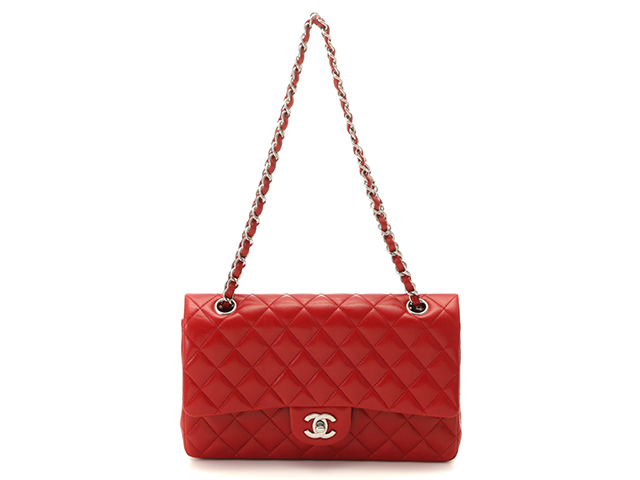 CHANEL シャネル ショルダーバッグ マトラッセWフラップチェーンショルダー ラムスキン 赤 シルバー金具 【430】2143200267144  の購入なら「質」の大黒屋（公式）