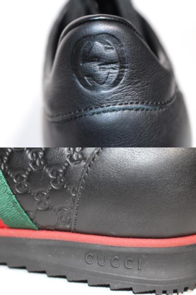 GUCCI グッチ スニーカー メンズ9 ブラック レザー 233334 GG GUCCI グッチ スニーカー メンズ9 ブラック レザー 233334 GG