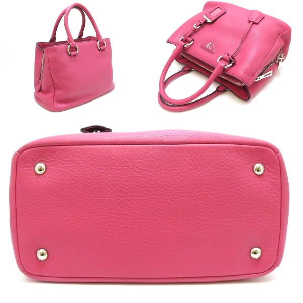 PRADA プラダ ヴィッテロダイノ 2wayバッグ ピンク レザー