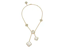 Van Cleef & Arpels　ヴァンクリーフ&アーペル　マジックアルハンブラNC　ネックレス　YG　イエローゴールド　ホワイトマザーオブパール　26.5g　VCARD79100　【200】