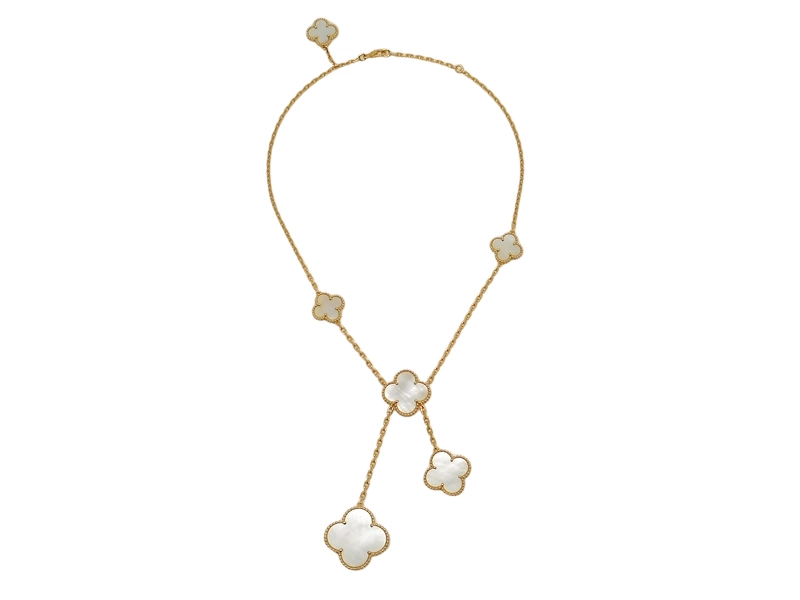 Van Cleef & Arpels　ヴァンクリーフ&アーペル　マジックアルハンブラNC　ネックレス　YG　イエローゴールド　ホワイトマザーオブパール　26.5g　VCARD79100　【200】