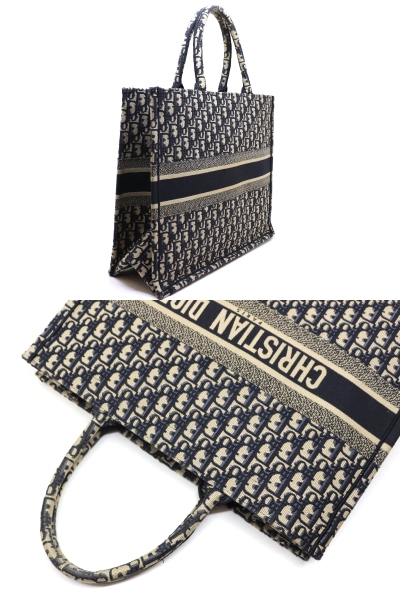 Dior ディオール ブックトート Book Tote バッグ ラージ オブリーク