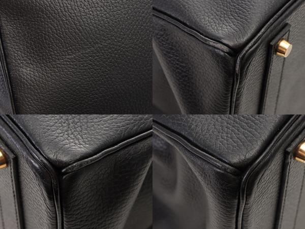 HERMES エルメス ハンドバッグ バーキン40 ブラック／ゴールド