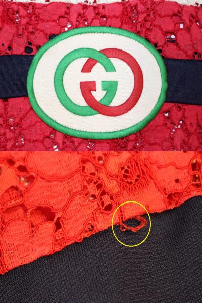 GUCCI グッチ ワンピース GGワッペンストライプ レディースS