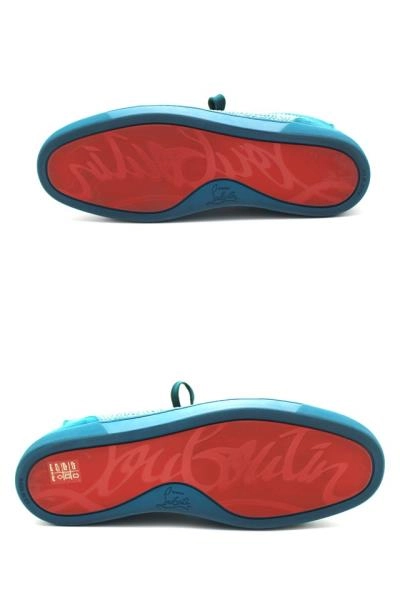 Christian Louboutin クリスチャン・ルブタン 靴 ルイスハイカットスニーカースエード メンズ42ハーフ ブルーグリーン スエード (2120000312793) 【200】