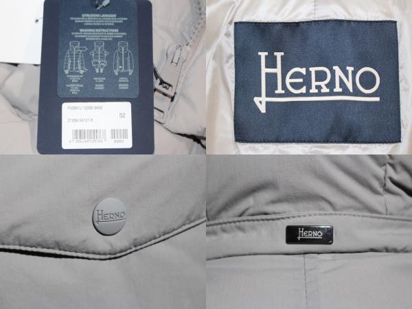 HERNO ヘルノ ダウンコート メンズ52 グレー ナイロン PI0561U HERNO ヘルノ ダウンコート メンズ52 グレー ナイロン PI0561U