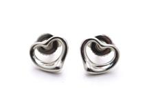 TIFFANY&CO.　ティファニーオープンハートピアス　シルバー　K14　約1.5g　【471】IK