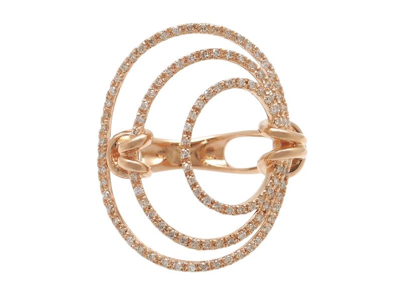 JEWELRY　貴金属・宝石　リング　指輪　K18　ピンクゴールド　D　ダイヤモンド　0.50ct　7.3g　約11号