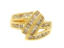 JEWELRY　貴金属・宝石　ダイヤモンド　リング　指輪　K18　ゴールド　D0.82ct　4.4g　11号　2141000354095 【200】
