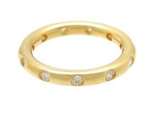 TIFFANY&CO　ティファニー　スタッキングバンド　リング　指輪　YG　イエローゴールド　D　ダイヤモンド　約6.5号　4.0g