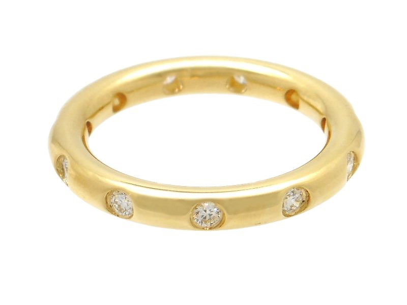 TIFFANY ティファニースタッキングバンド リング ダイヤ 10号 ダイヤ】Tiffany ティファニー スタッキング バンド リング 10号 重ね