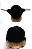 FENDI　フェンディ　キャップ　帽子　Sサイズ　ブラック　ミンク　ポリエステル　2019年（2148103316982）【432】