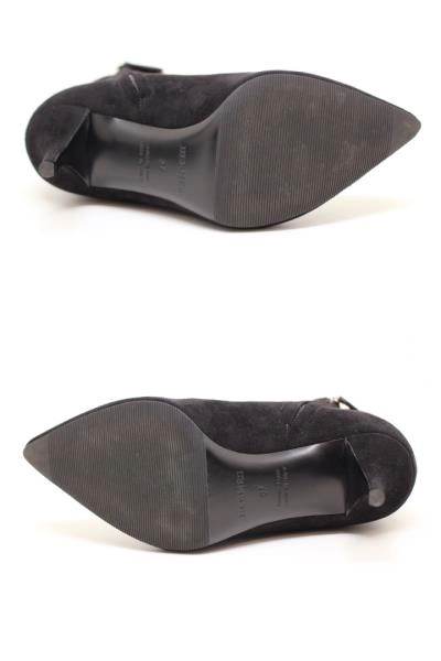 HERMES　エルメス　靴　ショートブーツ　レディース37　ブラック　スウェード　2148103499432　【200】