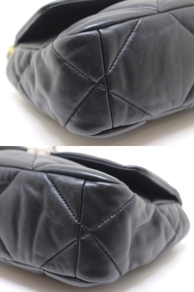 シャネル CHANEL19 ハンドバッグ ブラック SV GP シャイニーラムスキ ヴィンテージ加工 参考定価1,120,900-