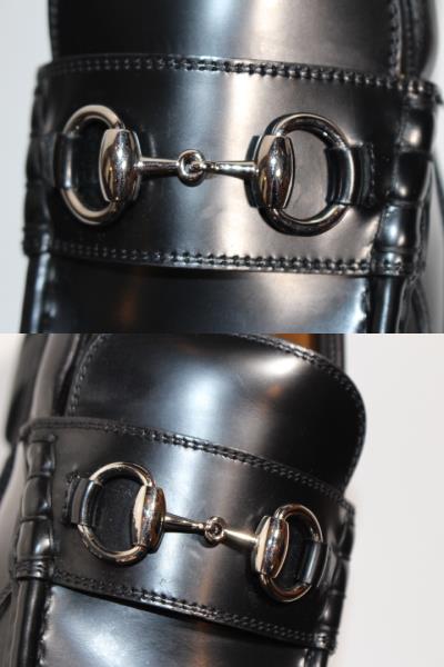 GUCCI グッチ ホースビット付き ローファー 革靴 メンズ7 約26cm