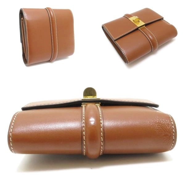 CELINE セリーヌ スモール トリフォールドウォレット 16(セーズ)  タン カーフ 10F523CQ7.04LU【430】2148103885068