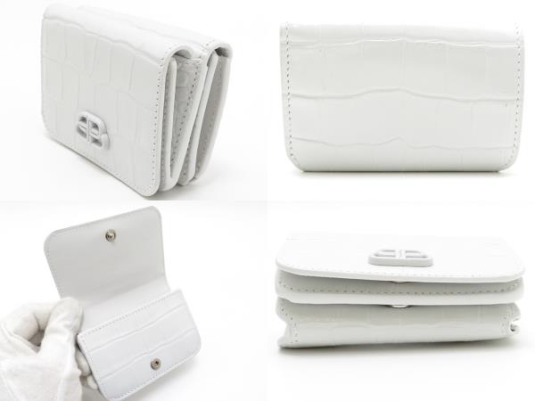 BALENCIAGA バレンシアガ 財布 クロコ型三つ折コンパクト財布 BALENCIAGA バレンシアガ 財布 クロコ型三つ折コンパクト財布