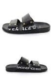 VERSACE ヴェルサーチ 靴 サンダル メンズ41(約26cm) ブラック ラバー/レザー (2148103801549) 【200】