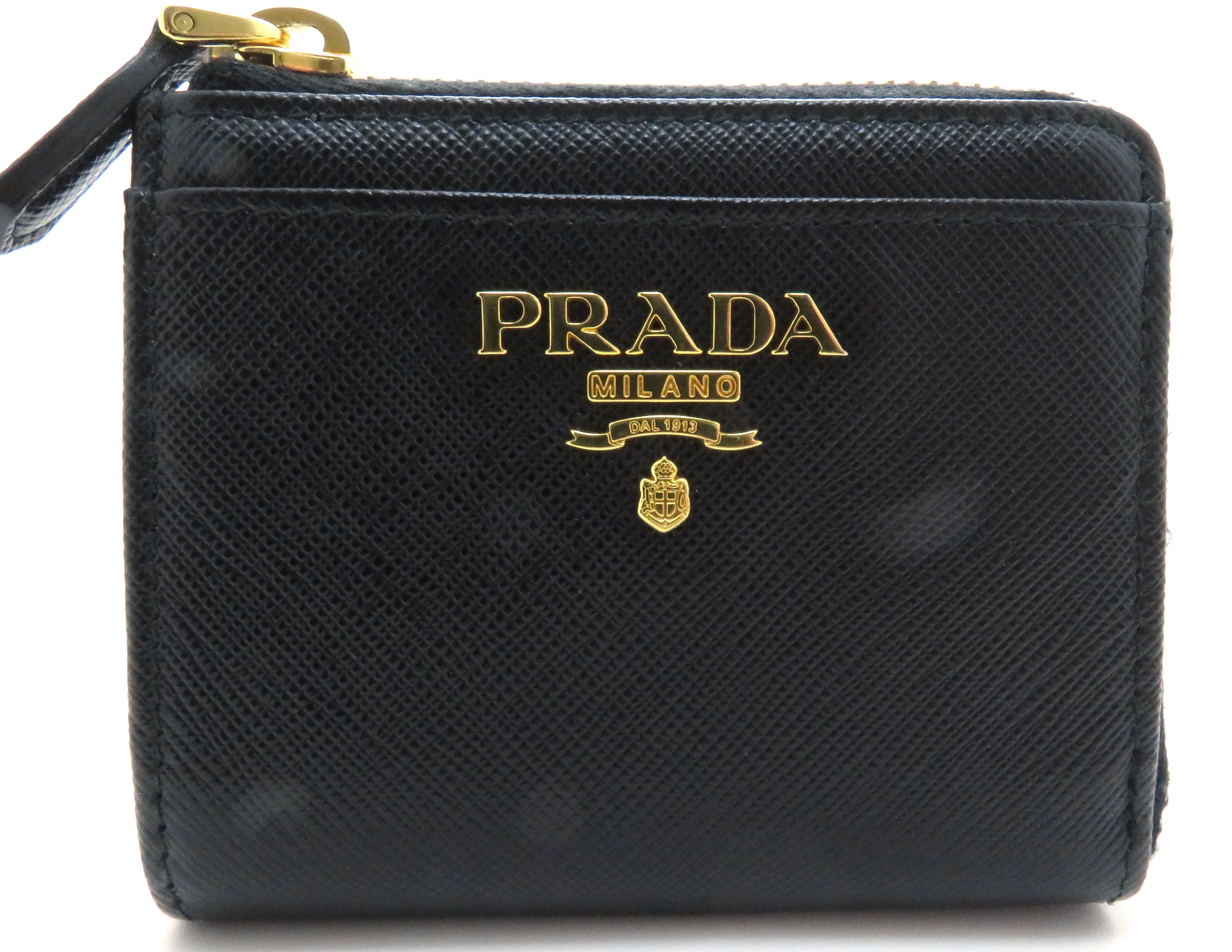 PRADA プラダ サフィアーノコインケース 1ML025 ブラック カーフ 【433