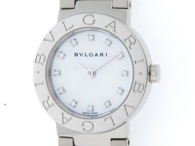 BVLGARI ブルガリ ブルガリ BB23SS ホワイトシェル ダイヤ12P
