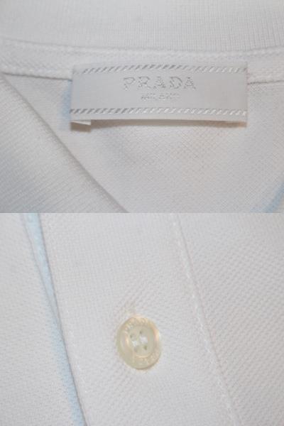 PRADA プラダ ポロシャツ メンズXL ホワイト コットン 2019年