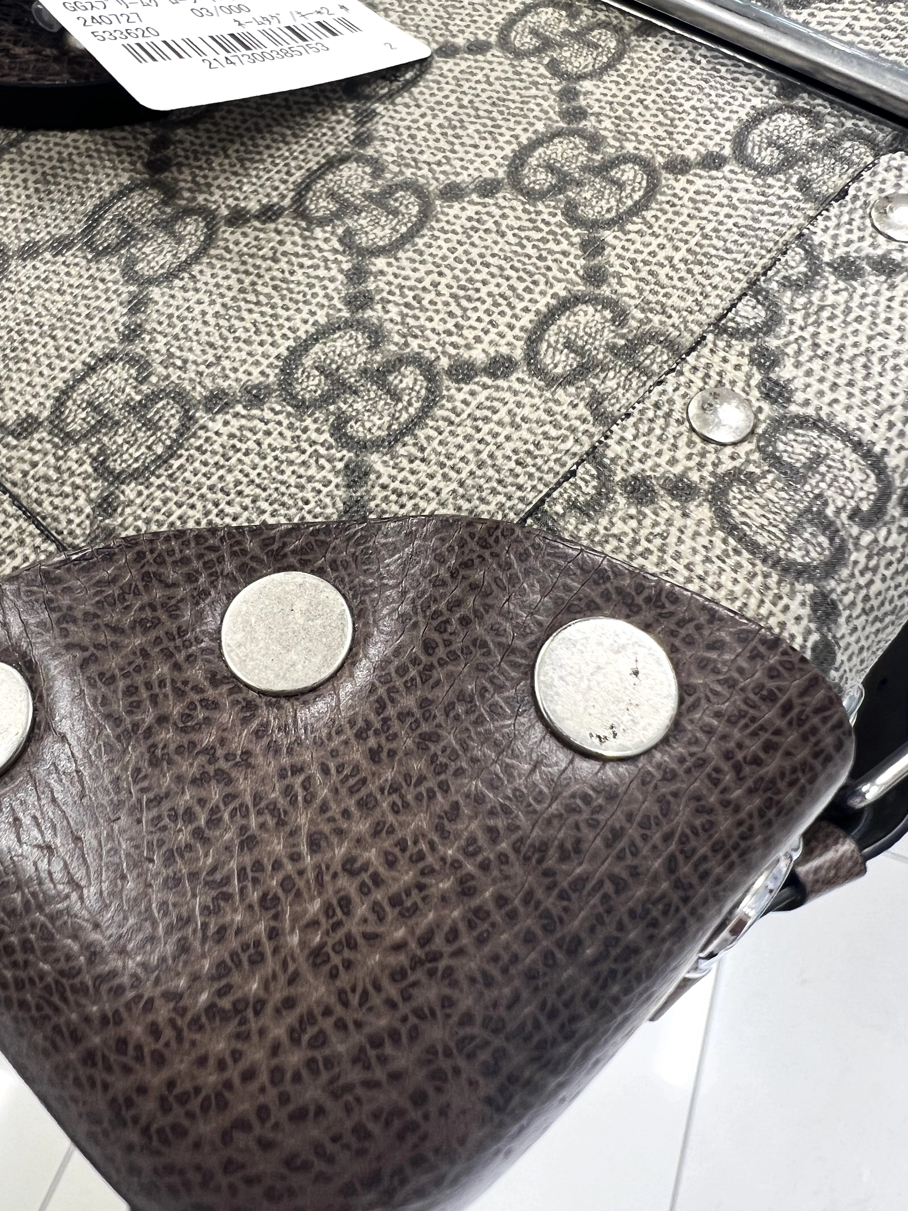 Gucci　グッチ　スーツケース　GGスプリームグロープ　トロッター　ベージュ・ブラウン　PVC・カーフ　533620【472】HA