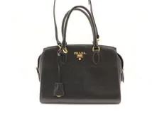 PRADA プラダ ハンドバッグ　2WAY PRADA プラダ 2wayバッグ ブラック レザー レディース 【472】IK の