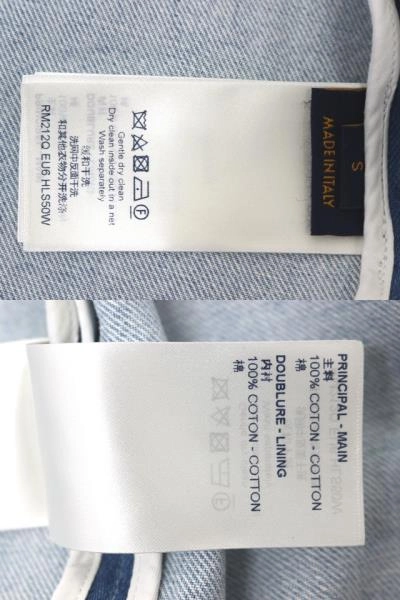 LOUIS VUITTON ルイ・ヴィトン 衣類 デニム半袖シャツ メンズS ブルー コットン 1A8XAD (2120500251097) 【200】