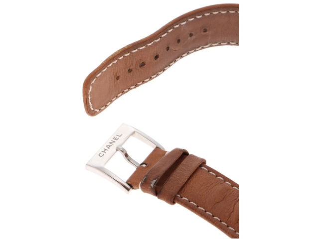 CHANEL シャネル 腕時計 ラ・ロンド SS/革 シルバー H1068 クォーツ レディース 2148103696886 【200】