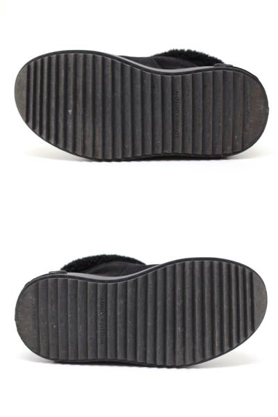 LOUIS VUITTON　ルイヴィトン　ムートンブーツ　スノードロップライン　レディース35　ブラック　スエード　2147100487756　【432】