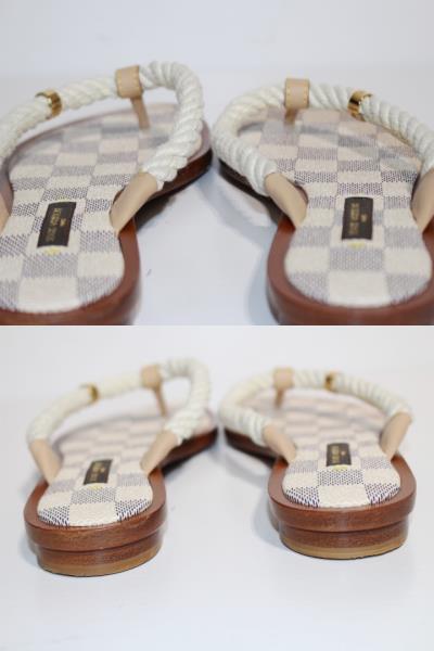 正規袋付き　ルイビトン White ダミエサンダル 正規袋付き ルイビトン White ダミエサンダル - 靴ファッション 通販