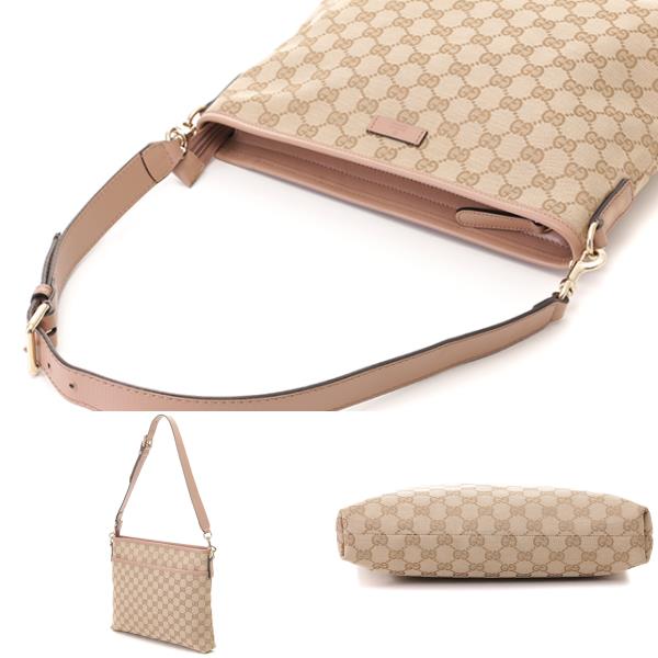 GUCCI グッチ GG 2wayバッグ ベージュ／ピンク キャンバス