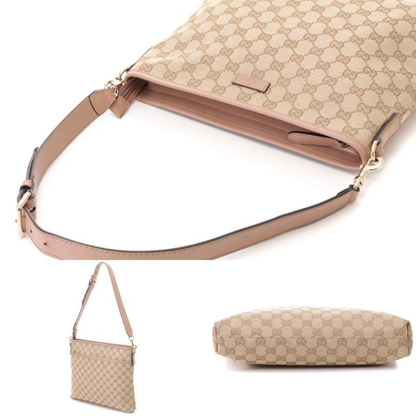 GUCCI グッチ GG 2wayバッグ ベージュ/ピンク キャンバス/レザー 388924【430】2148103824401