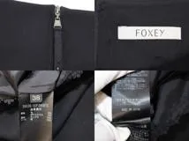 FOXEY　フォクシー　ワンピース　レディース38　ネイビー　スパンコール　ウール　ポリエステル　2148103527852　【432】