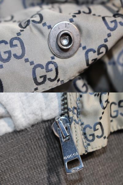 GUCCI グッチ ブルゾン ジャケット メンズ46 ベージュ GGロゴ 総柄