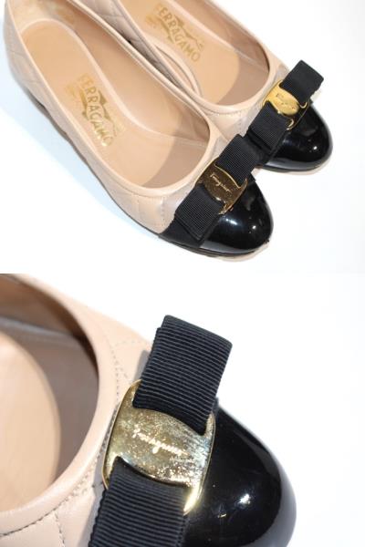 Salvatore Ferragamo フェラガモ パンプス ヴァラ キルティング