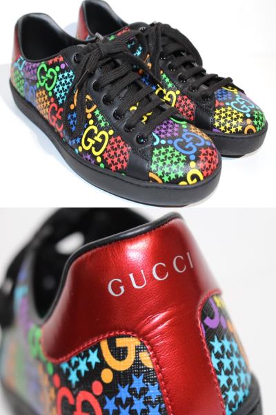 GUCCI グッチ スニーカー メンズ6 約25cm マルチカラー PVC