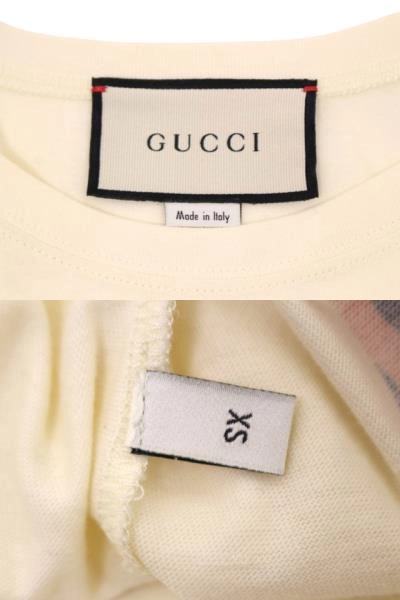 GUCCI グッチ 衣類 Tシャツ メンズXS アイボリー/マルチ コットン/スパンコール 492347 (2148103805370) 【200】