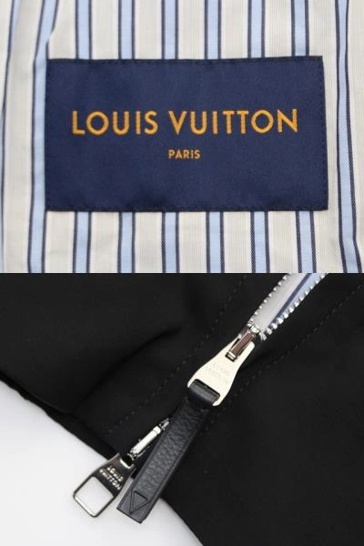 LOUIS VUITTON　ルイヴィトン　ジップアップジャケット　メンズ46　ブラック　キュプラ　RM181M DZF HEB08W 　2120500250083　【432】