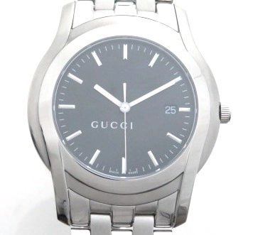 GUCCI グッチ 5500XL ステンレススチール クオーツ メンズ腕時計【430