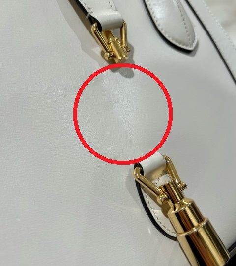 GUCCI　グッチ　ジャッキー1961　ミディアムトート　ホワイト　レザー GUCCI グッチ ジャッキー1961 ミディアムトート ホワイト レザー