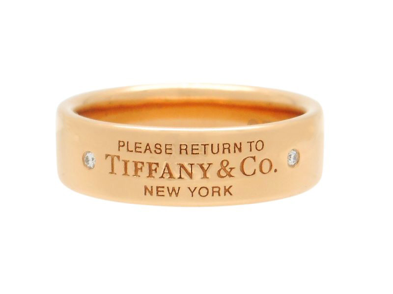 リターントゥ ティファニー　ナローリング ２P ダイヤモンド 【美品✨ 】9号 TIFFANY&CO ティファニー リターントゥナロー リング 指輪 PG
