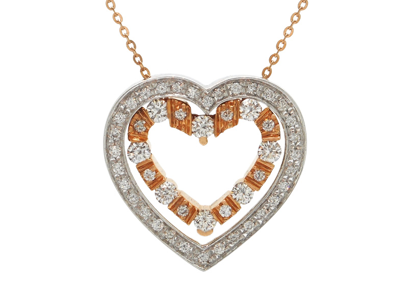 DAMIANI ダミアーニ ベルエポック ハート ネックレス WG ホワイト