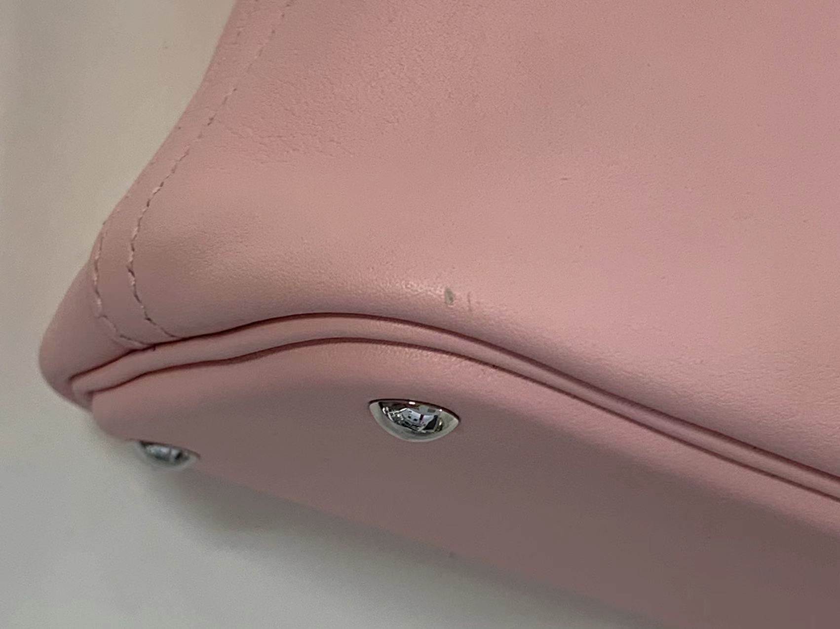 HERMES エルメス ボリード27 ローズサクラ/シルバー金具 X刻印
