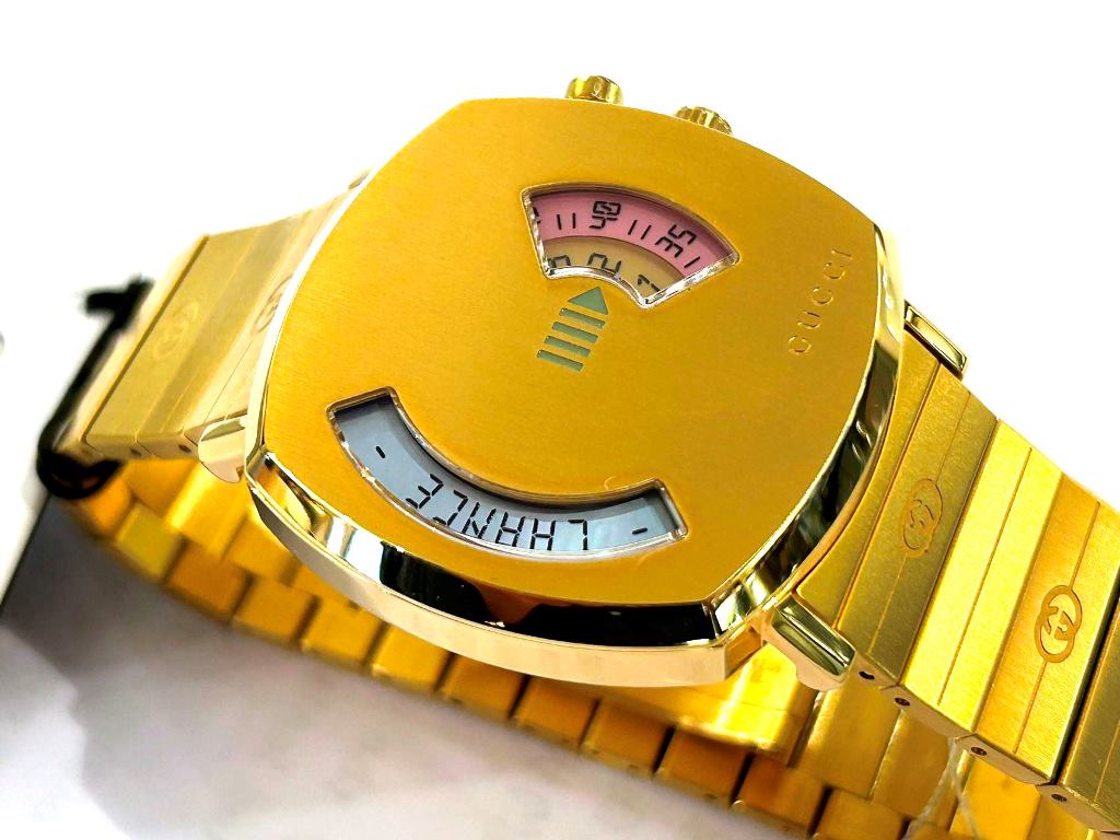 GUCCI グッチ 腕時計 グリップ ルーレット YA157416 GP ゴールド色