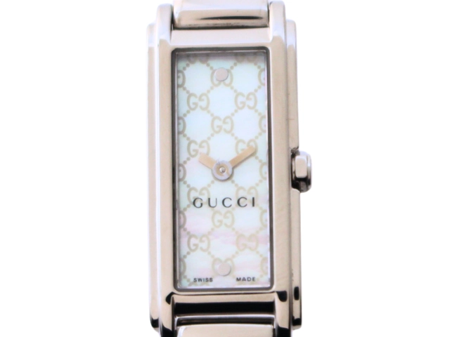 【電池交換済】GUCCI グッチ 腕時計 109 GG柄 ピンク シェル グッチ Gタイムレス YA1265013 ピンクシェル レディース 時計