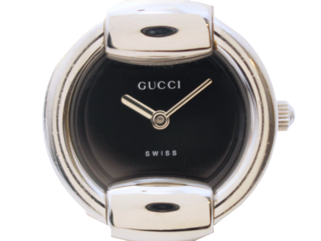 【稼働】GUCCI 腕時計 スクエア 新品電池 ローマン レディース ブラック GUCCI/グッチ】 4200M スクエア ローマン 腕時計 GP/レザー