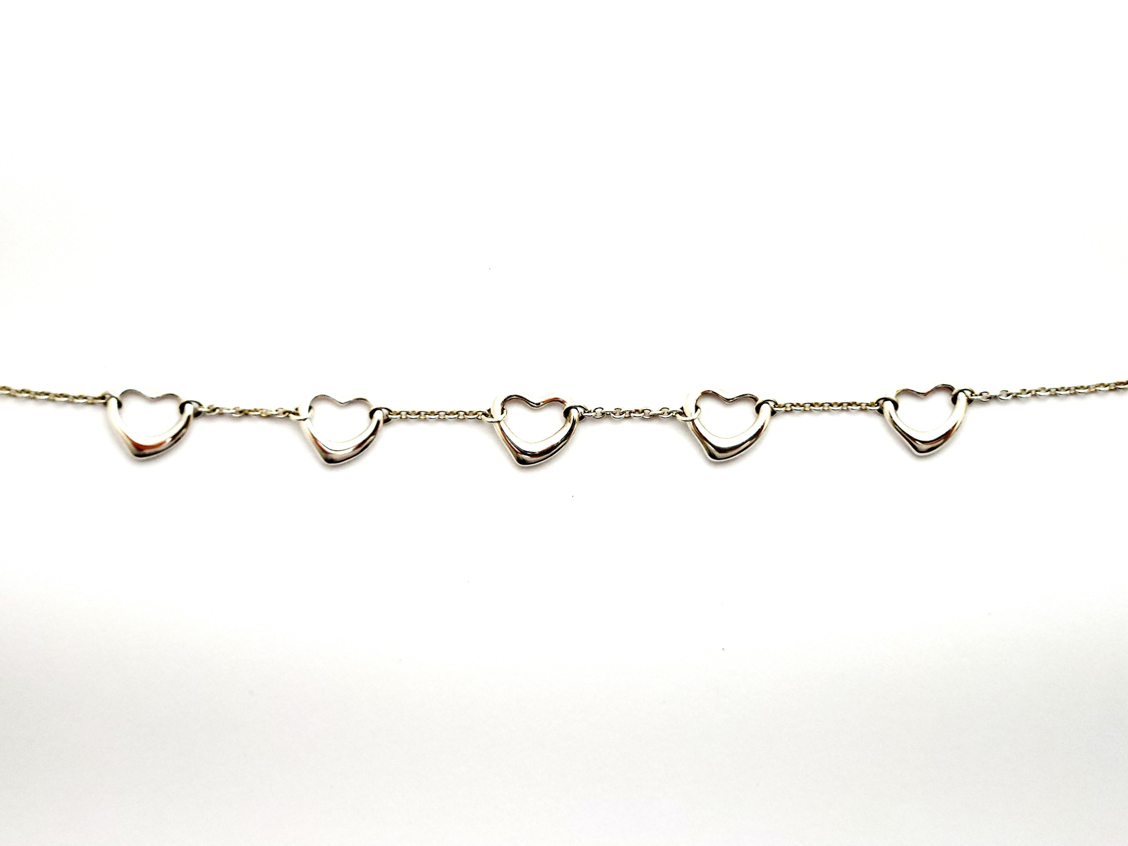 TIFFANY&Co ティファニー 5連オープンハートネックレス シルバー