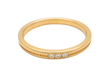 JEWELRY　ジュエリー　指輪　リング　K18PG　ダイヤモンド　1.9g　7.5号　【200】